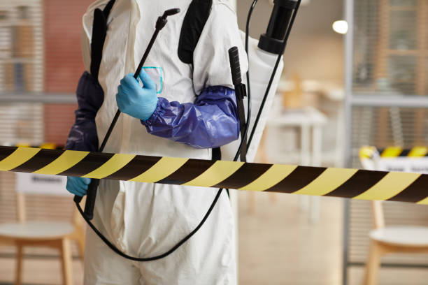 Professional Biohazard Cleanup technician working in Metuchen, NJ